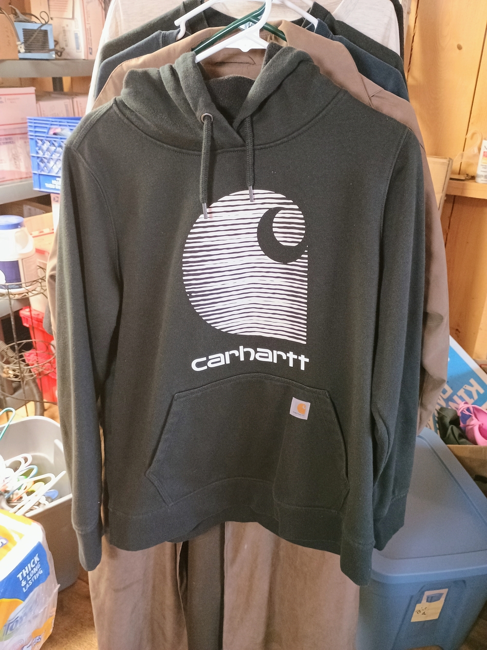 Carhartt Men's Black Graphic Hoodie Sweater